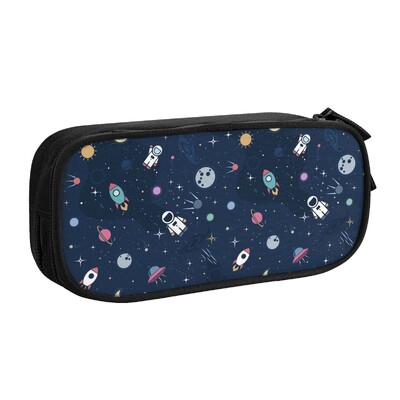 Kosmoseuniversumi astronautide kohandatud armas pliiats, poiss, tüdruk, suur panipaik Galaxy Rocket Planet pliiatsikarbis õpilastele kirjatarbed