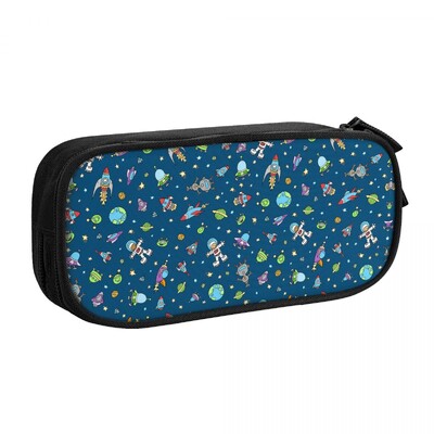 Kosmoseuniversumi astronautide kohandatud armas pliiats, poiss, tüdruk, suur panipaik Galaxy Rocket Planet pliiatsikarbis õpilastele kirjatarbed