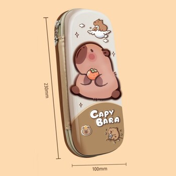 3D στερεοφωνικό μολυβοθήκη Cute Capybara Αδιάβροχη ανθεκτική στις πτώσεις Μαθητικών σχολικών ειδών κουτί αποθήκευσης σκληρό κέλυφος θήκη αποσυμπίεσης