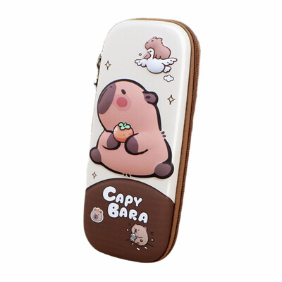 3D stereo drăguț Capybara carcasă de creion rezistentă la picături, rezistentă la apă, rechizite școlare pentru studenți, cutie de depozitare, carcasă tare de decompresie