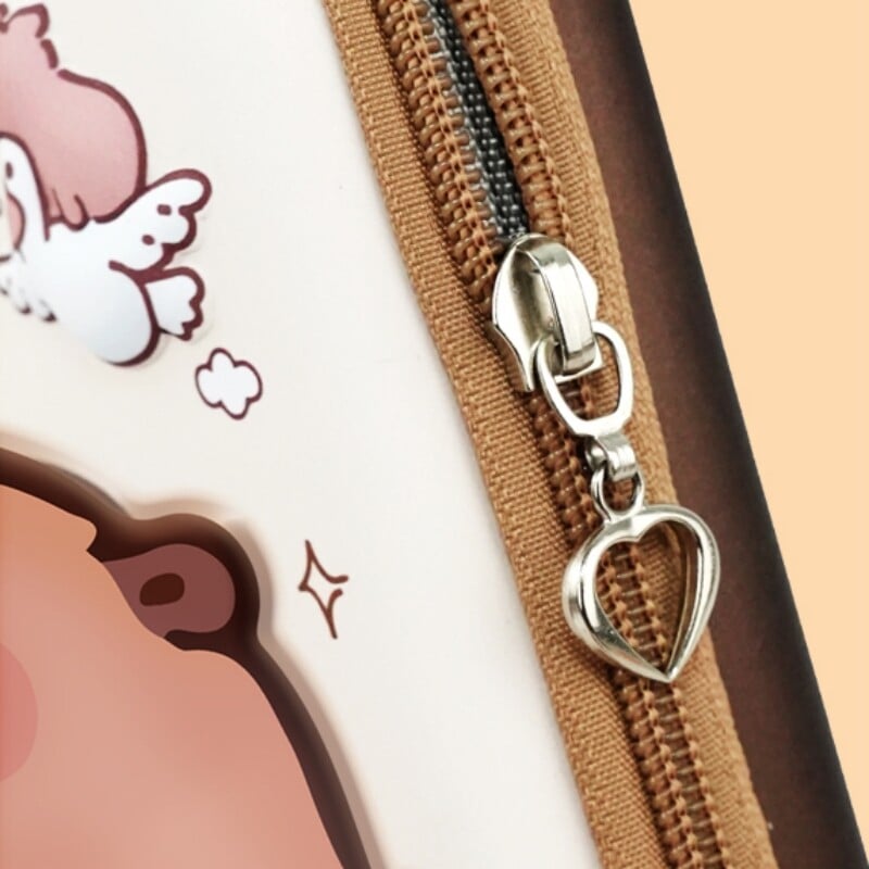 3D stereo drăguț Capybara carcasă de creion rezistentă la picături, rezistentă la apă, rechizite școlare pentru studenți, cutie de depozitare, carcasă tare de decompresie