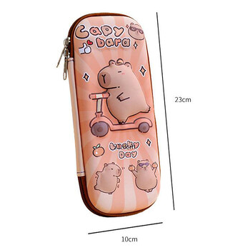 3D стереоскопичен сладък анимационен филм Capybara Голям капацитет, калъф за молив, многофункционална чанта за писалка, канцеларски материали, ученически пособия