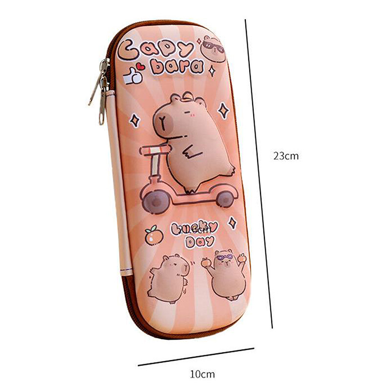 3D stereoskopiska jauka multfilma kapibara liela ietilpības zīmuļu futrālis Daudzfunkcionāls pildspalvu maciņš Kancelejas piederumi skolēniem Skolas piederumi