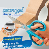 Foarfece cu lamă ascuțită fără sudură Kokuyo Wscn-hsp250 cu mâner elastic Foarfece confortabile de economisire a energiei