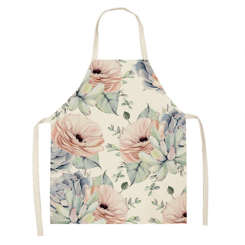 Piiriülene kuummüük, lillemustriga varrukateta linane põll, köögimood, koristamine, igapäevane kasutus, varrukateta pluusipaar