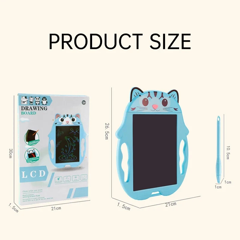 9-tolline laste joonistustahvel LCD-ekraaniga kirjutustahvelarvuti multifilm Loomade elektrooniline käekirjapadi joonistusmänguasjad lastele beebile
