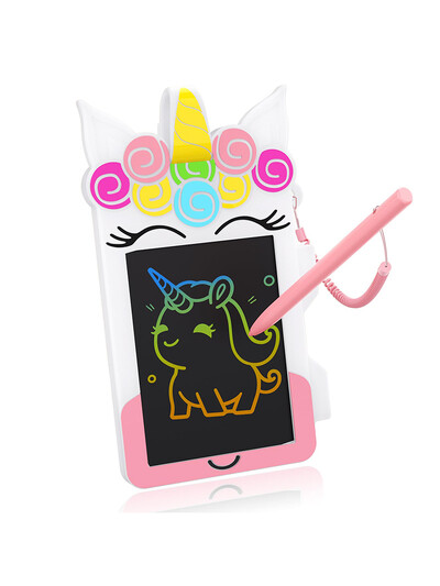 Unicorn LCD-kirjutahvelarvuti lastele 4,5-tolline Doodle-tahvel vanusele 3 4 5 6 7 väikelaste reisimänguasjad Rainbow mini joonistusalus NEWYES