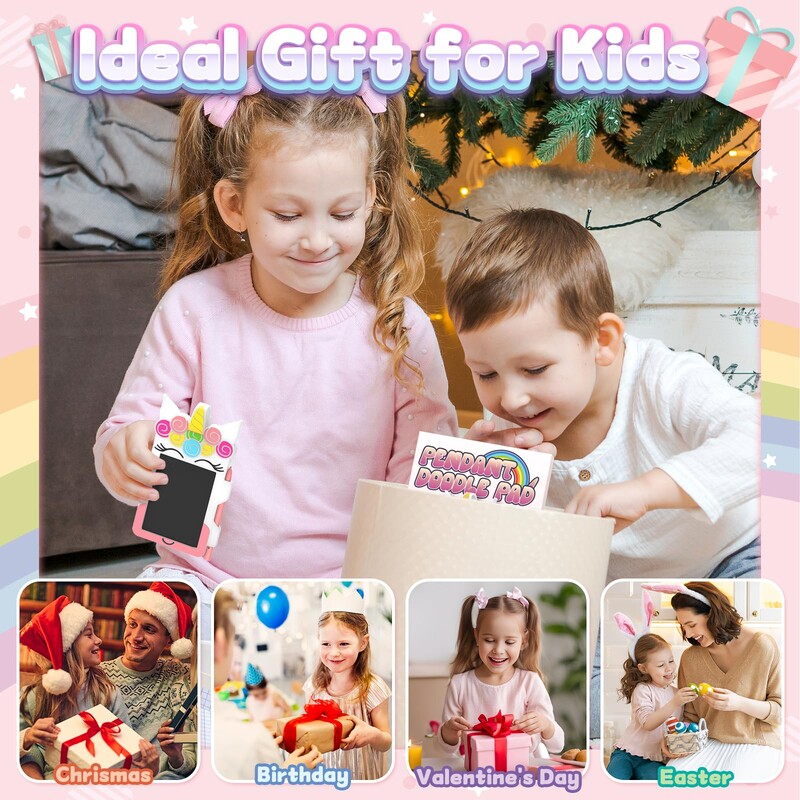 Unicorn LCD-kirjutahvelarvuti lastele 4,5-tolline Doodle-tahvel vanusele 3 4 5 6 7 väikelaste reisimänguasjad Rainbow mini joonistusalus NEWYES