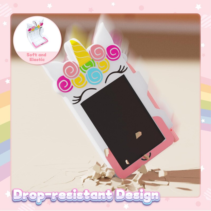 Unicorn LCD-kirjutahvelarvuti lastele 4,5-tolline Doodle-tahvel vanusele 3 4 5 6 7 väikelaste reisimänguasjad Rainbow mini joonistusalus NEWYES
