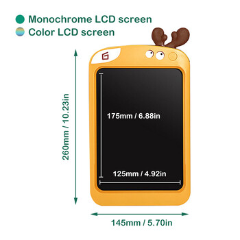 LCD екран Интелигентна дъска за писане Детски таблет за рисуване Карикатури Графити Картина Копирна подложка Изтриваем електронен почерк Играчка Подаръци