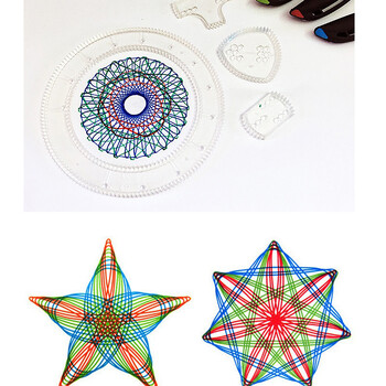 Деца 22 бр. Enfant Spirograph Set за рисуване Brain Education Geometric Deluxe Ruler Creative Plastic Draw Picture Toys With Pen