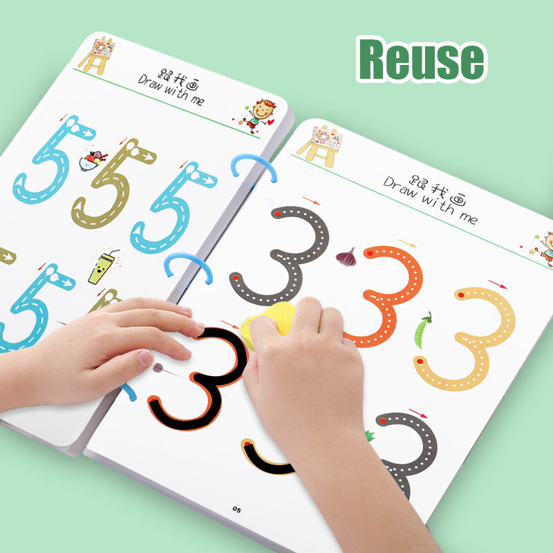Βιβλίο εκπαίδευσης με στυλό για παιδιά με στυλό επαναχρησιμοποίηση Montessori Παιχνίδι ζωγραφικής για παιδιά Συγκέντρωση διαγραφής Παιχνίδια ζωγραφικής