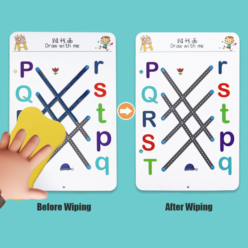 Βιβλίο εκπαίδευσης με στυλό για παιδιά με στυλό επαναχρησιμοποίηση Montessori Παιχνίδι ζωγραφικής για παιδιά Συγκέντρωση διαγραφής Παιχνίδια ζωγραφικής