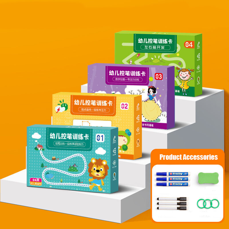 Βιβλίο εκπαίδευσης με στυλό για παιδιά με στυλό επαναχρησιμοποίηση Montessori Παιχνίδι ζωγραφικής για παιδιά Συγκέντρωση διαγραφής Παιχνίδια ζωγραφικής