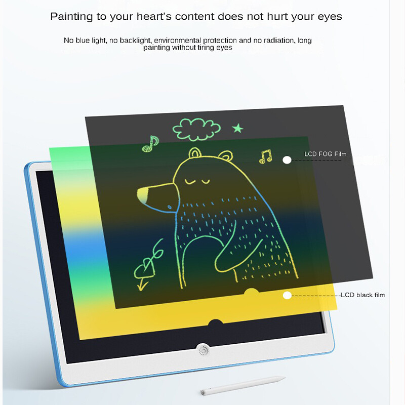 19-tolline LCD-kirjutahvel, kunstiteoste kirjutamise maalimisvahendid lastele, harivad mänguasjad 3 4 5 6 7 aastastele tüdrukutele, poistele, beebidele, lastele