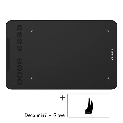 XPPen 7*4,3 tolline graafika tahvelarvuti Deco Mini7 digitaalne joonistahvelarvuti 8 kiirklahvide tugi 60 kaldega Androidile Mac Windows Chrome