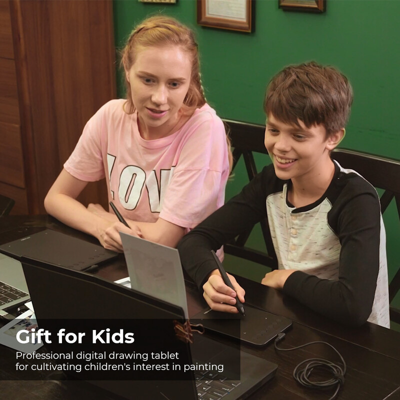 XPPen 7*4,3 tolline graafika tahvelarvuti Deco Mini7 digitaalne joonistahvelarvuti 8 kiirklahvide tugi 60 kaldega Androidile Mac Windows Chrome