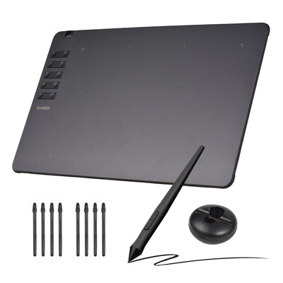 VINSA Graphics Drawing Tablet 330 Üliõhuke kunstiloomingu visand koos akuvaba pliiatsi 8 pliiatsi otsaga 8192 rõhutasemega