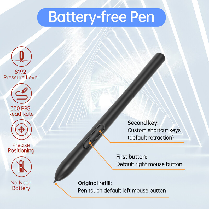 VINSA Graphics Drawing Tablet 330 Üliõhuke kunstiloomingu visand koos akuvaba pliiatsi 8 pliiatsi otsaga 8192 rõhutasemega