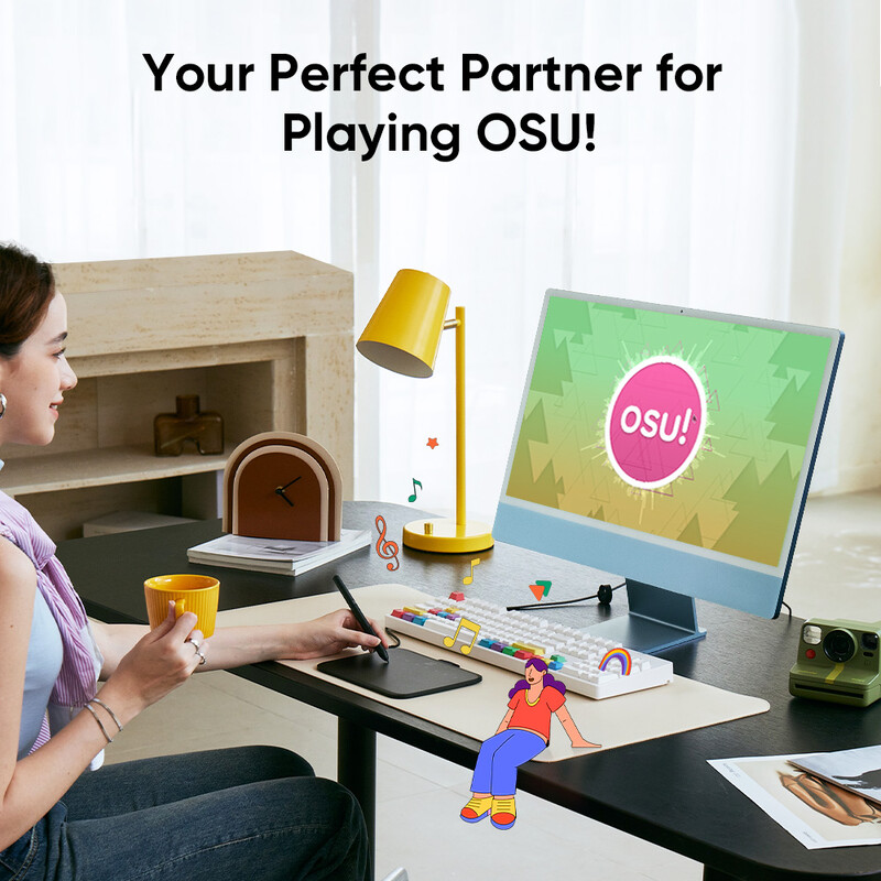 XPPen Deco 640 Tabletă grafică 16K niveluri de presiune Tabletă de desen de 6 inci cu 8 taste 60 de înclinare pentru jocul OSU Android Windows Mac