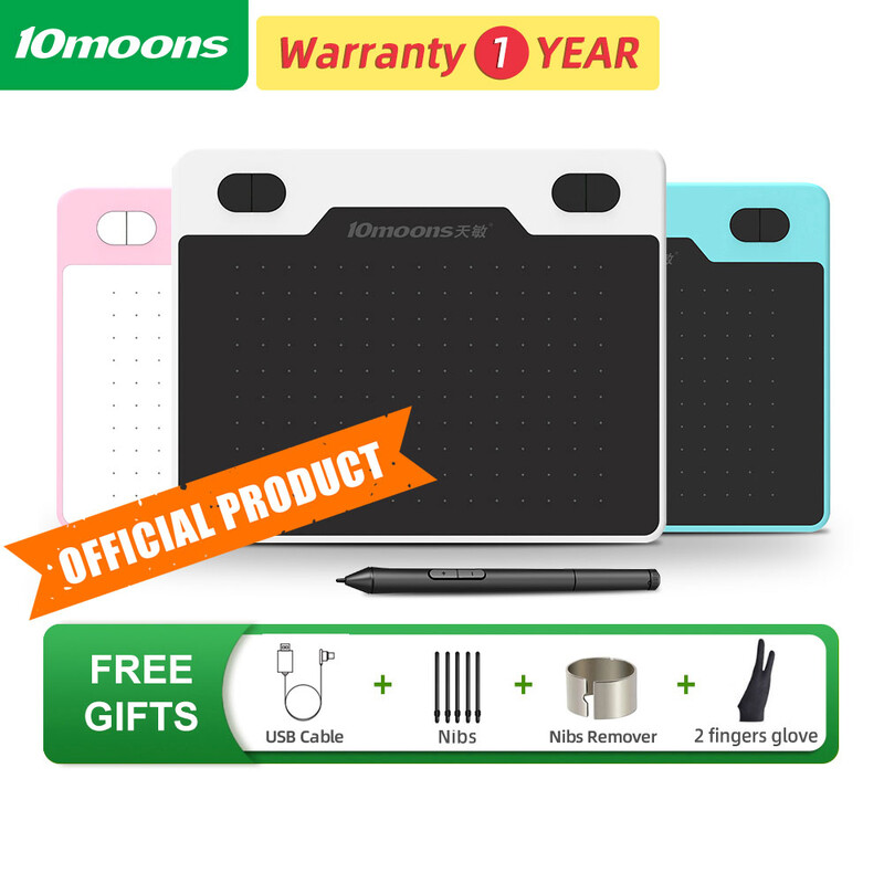 Καυτές εκπτώσεις New 10moons 6-ιντσών Ultralight Tablet Graphic Signature Pen Tablet Graphics Drawing Tablet Συμβατή συσκευή Android