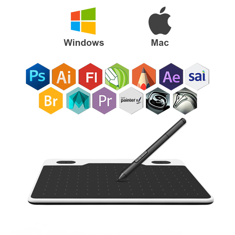 Καυτές εκπτώσεις New 10moons 6-ιντσών Ultralight Tablet Graphic Signature Pen Tablet Graphics Drawing Tablet Συμβατή συσκευή Android