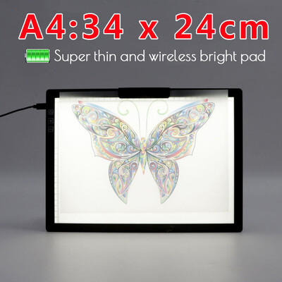 Taaslaetav A4/A3 valguspadi juhtmevaba akutoitega valguskastiga valguspadi teemantmaalimise jälgimiseks, röntgeni joonistamiseks