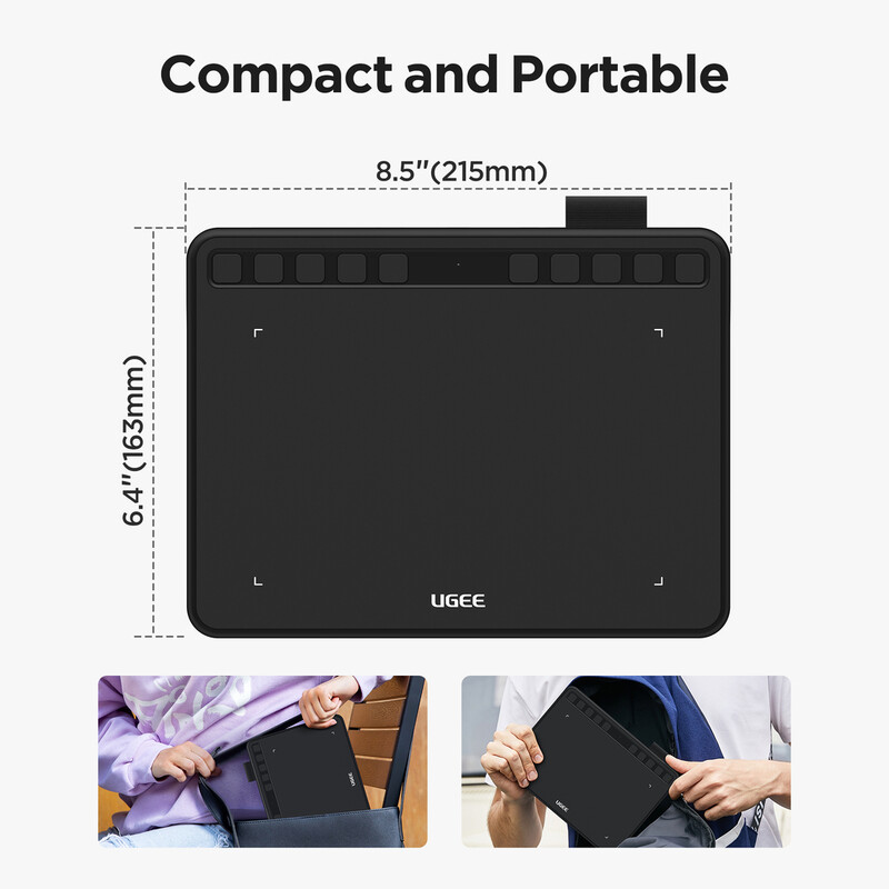 UGEE S640 Draw Graafiline tahvelarvuti pliiatsiga 6,3x4 tolli Drawing Digital Pliiatsi tahvelarvuti Linuxi Mac Windows Android OSU jaoks