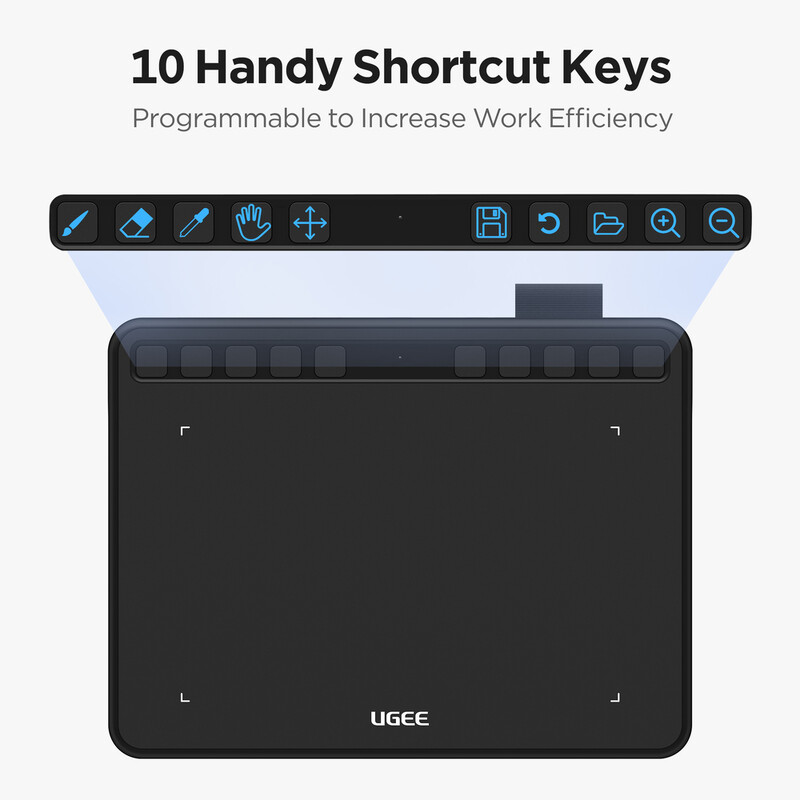 UGEE S640 Draw Graafiline tahvelarvuti pliiatsiga 6,3x4 tolli Drawing Digital Pliiatsi tahvelarvuti Linuxi Mac Windows Android OSU jaoks