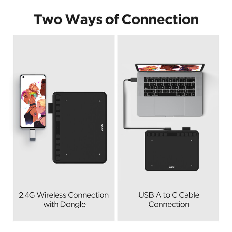 UGEE S640 Draw Graafiline tahvelarvuti pliiatsiga 6,3x4 tolli Drawing Digital Pliiatsi tahvelarvuti Linuxi Mac Windows Android OSU jaoks