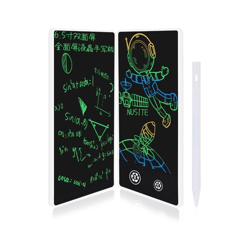 2 σε 1 Πίνακας σχεδίασης LCD Διπλής όψης Φορητός υπολογιστής χειρογράφου Ψηφιακά τάμπλετ σχεδίασης 6,5 σε Sketchpad Παιδική επιφάνεια γραφής Δώρο