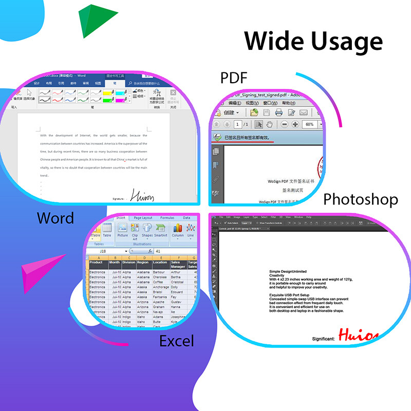 Tabletă grafică HUION 420 Tabletă cu stilou digital pentru jocuri OSU pentru desen 4x2,23 inci Pad de semnătură Cadou pentru începători
