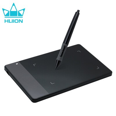 HUION 420 Графичен таблет за рисуване 4-инчов подложка за подпис P68 Цифров стилус Таблет Перфектен за OSU игра, подарък за деца