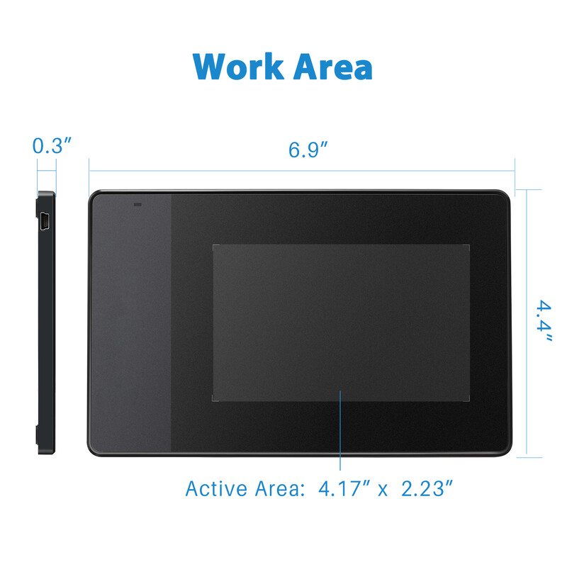 HUION 420 Tabletă grafică pentru desen 4 inch Signature Pad P68 Digital Stylus Pen Tabletă perfectă pentru jocul OSU, cadou pentru copii