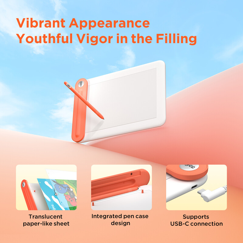 Ugee Q8W Bluetooth 5.0 juhtmevaba graafiline joonistahvelarvuti 8,5x6 tolli digitaalse visandiga tahvelarvuti kirjutamisplokk Android-arvutile