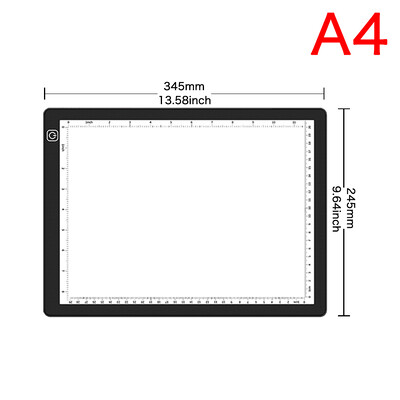 A4 LED-valgustitahvel kaasaskantav jälitusvalgusti kasti joonistustahvel A3 3-tasemeline hämardatav maalitahvel teemantmaalivalgustitahvel