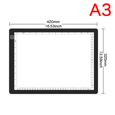 A4 LED-valgustitahvel kaasaskantav jälitusvalgusti kasti joonistustahvel A3 3-tasemeline hämardatav maalitahvel teemantmaalivalgustitahvel