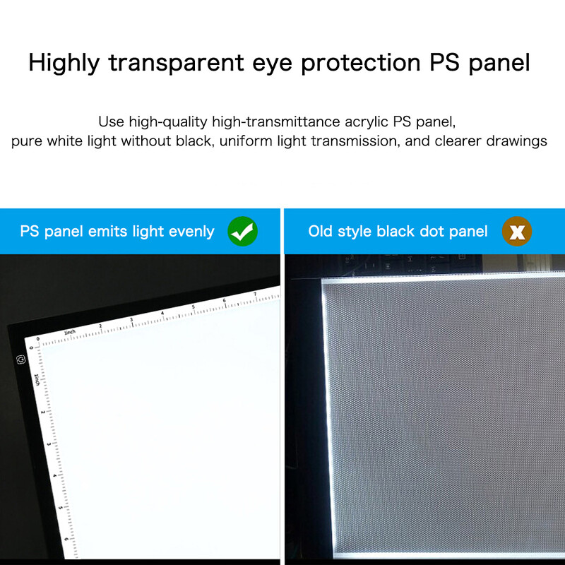 A4 LED-valgustitahvel kaasaskantav jälitusvalgusti kasti joonistustahvel A3 3-tasemeline hämardatav maalitahvel teemantmaalivalgustitahvel