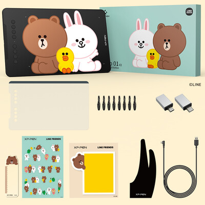 XPPen Deco 01V2 graafiline tahvelarvuti, 10-tolline digitaalne joonistahvelarvuti, 3 värvi 8192 taset, 60 kallutatav kunstianimatsioon Android Windows Maci jaoks