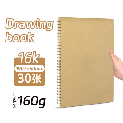 Caiet de schițe profesional Hârtie groasă Caiet cu spirală Pictură cu frunze libere Rechizite școlare de artă Bloc de note pentru desen în creion, papetărie