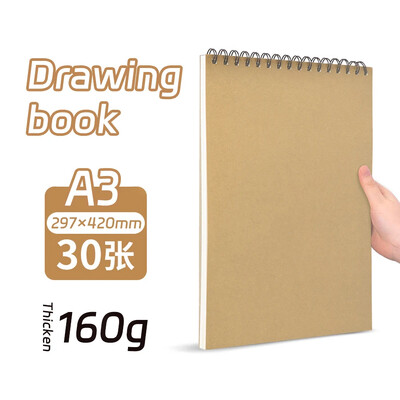 Caiet de schițe profesional Hârtie groasă Caiet cu spirală Pictură cu frunze libere Rechizite școlare de artă Bloc de note pentru desen în creion, papetărie