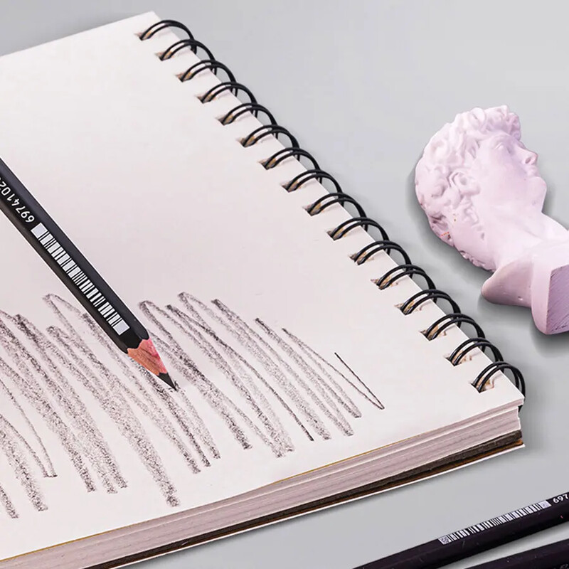 Caiet de schițe profesional Hârtie groasă Caiet cu spirală Pictură cu frunze libere Rechizite școlare de artă Bloc de note pentru desen în creion, papetărie