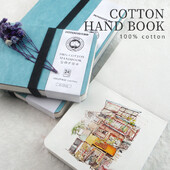 POTENTATE Син цветен акварелен дневник Книга за рисуване Ръчен бележник Скицник 100% памук 300 g/m2 Студена преса за арт консумативи