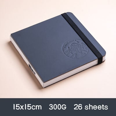 Carte de acuarelă de călătorie 300g Mini carte portabilă de schițe Textura medie și groasă PU Copertă Artă Rechizite de artă pentru pictură pentru studenți