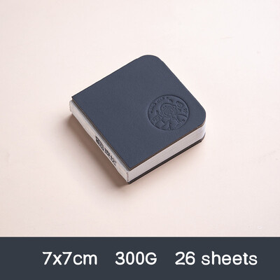 Carte de acuarelă de călătorie 300g Mini carte portabilă de schițe Textura medie și groasă PU Copertă Artă Rechizite de artă pentru pictură pentru studenți