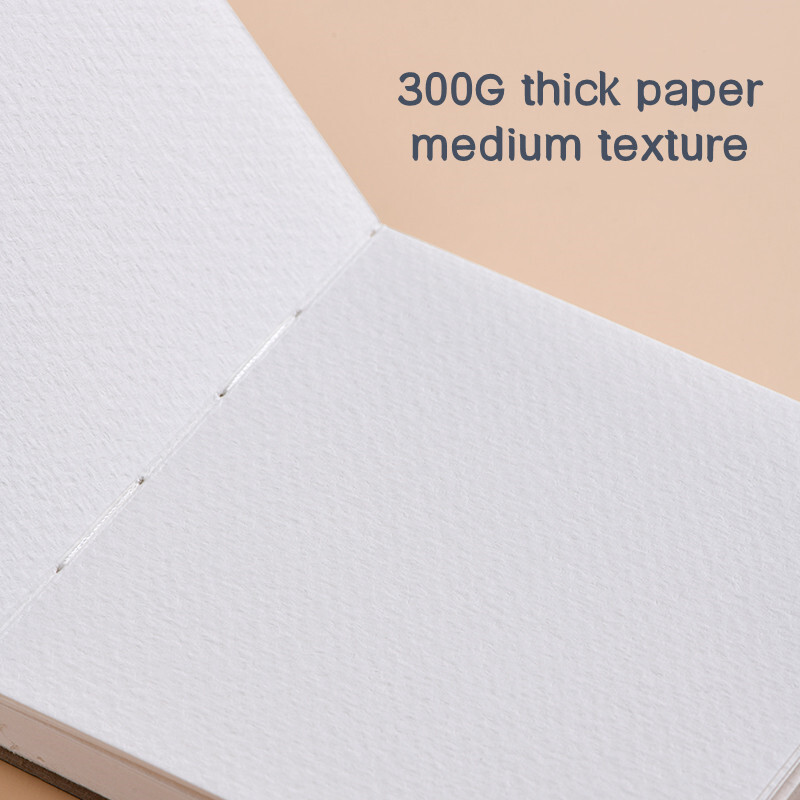 Carte de acuarelă de călătorie 300g Mini carte portabilă de schițe Textura medie și groasă PU Copertă Artă Rechizite de artă pentru pictură pentru studenți