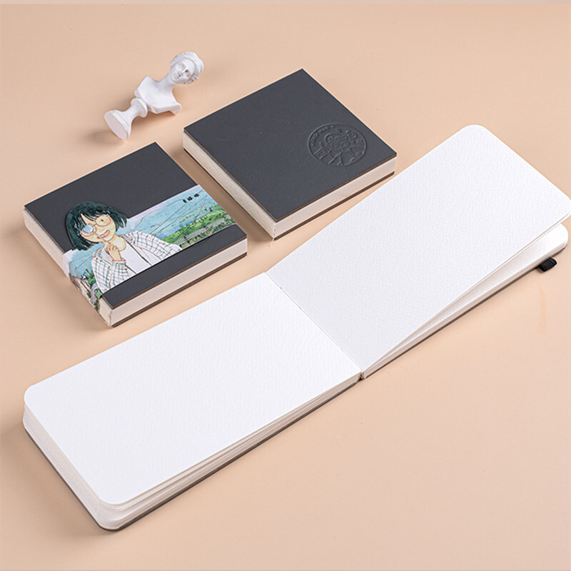 Carte de acuarelă de călătorie 300g Mini carte portabilă de schițe Textura medie și groasă PU Copertă Artă Rechizite de artă pentru pictură pentru studenți