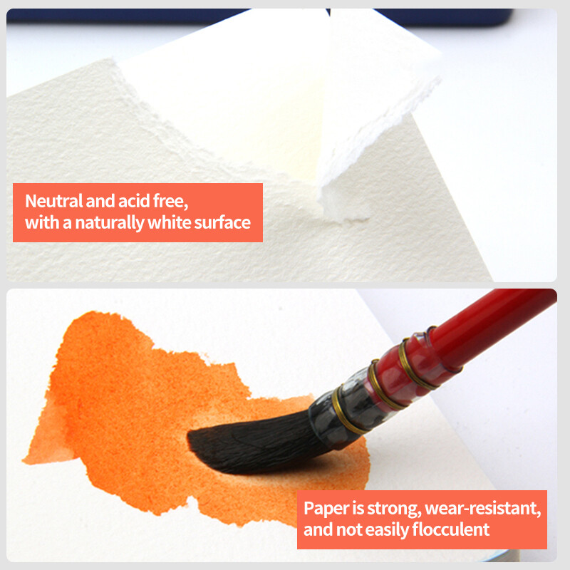 Carte de acuarelă pătrată MIKAILAN, cu granulație medie, 230 g, din bumbac din lemn, hârtie colorată în apă, pentru studenți, artiști, rechizite de artă