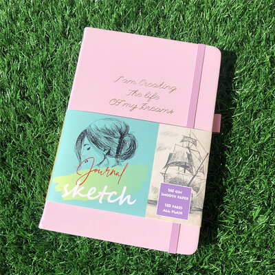 Caiet de schițe cu copertă rigidă A5 5,8*8,3 INCH 160 pagini 160 g/m² Hârtie de bambus, caiet de desen artistic
