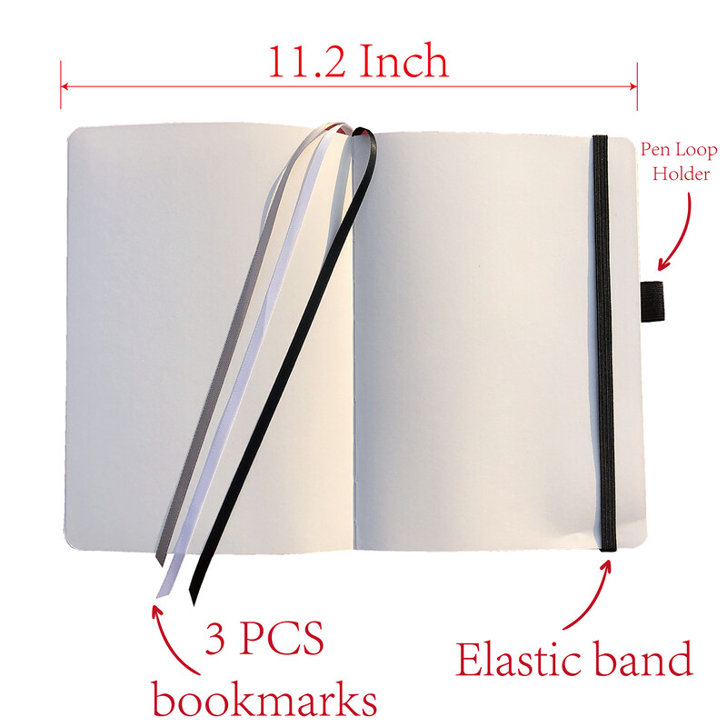 Caiet de schițe cu copertă rigidă A5 5,8*8,3 INCH 160 pagini 160 g/m² Hârtie de bambus, caiet de desen artistic